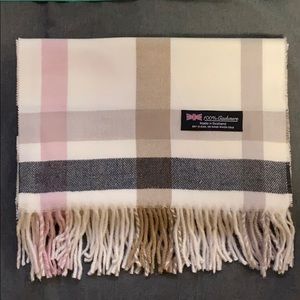 UNISEX 100% CASHMERE SCARF PLAID DESIGN SUPER SOFT